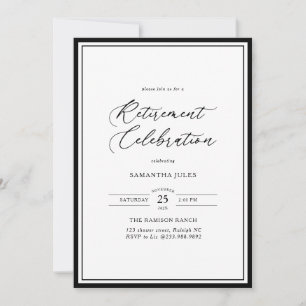 Invitación Celebración de Jubilación con Letra Elegante Moder