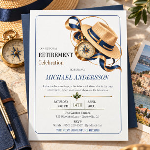 Invitación Celebración de jubilación de aventura de viaje ele