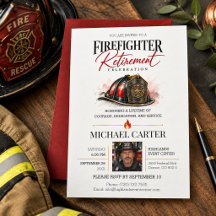 Celebración de Jubilación de Bombero Moderno y Ele