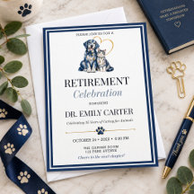 Celebración de jubilación de veterinario de gatos