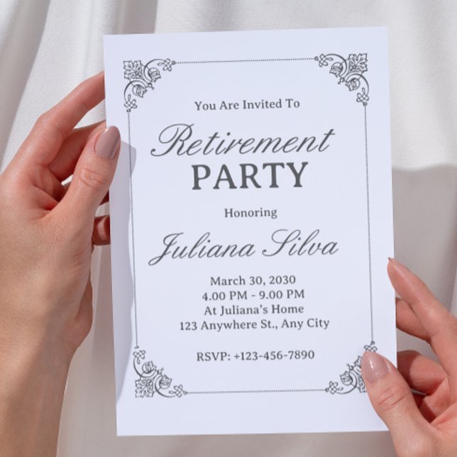Invitación Celebración de jubilación simple (Subido por el creador)