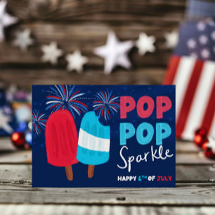 Invitación Celebración de julio del Pop Sparkle