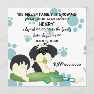 Invitación ¡Celebración de la adopción de cachorros!