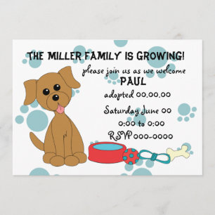 Invitación ¡Celebración de la adopción de cachorros!