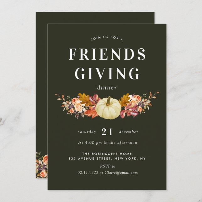 Invitación celebración de la calabaza acuática (Anverso / Reverso)