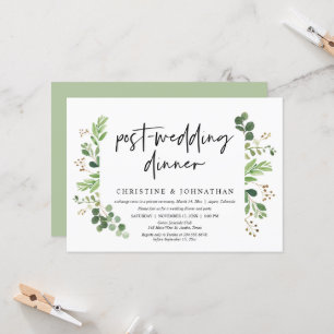 Invitación Celebración de la cena de boda Elopement