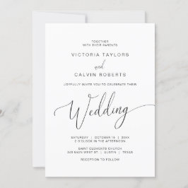 Invitación Celebración de la ceremonia del Boda de la Iglesia
