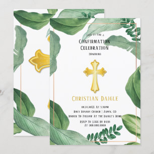 Invitación Celebración de la confirmación de Trendygreenery G