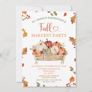 Invitación Celebración de la Cosecha de Calabaza de Hojas de 