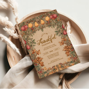 Invitación Celebración de la cosecha del dolor del otoño