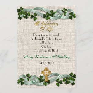 Invitación Celebración de la cruz céltica irlandesa de la