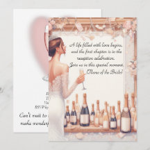 "Celebración de la ducha de novias de champagne bu