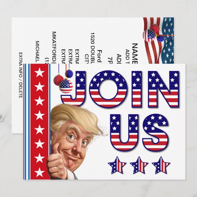 Invitación Celebración de la Elección Presidencial de Navidad (Anverso / Reverso)