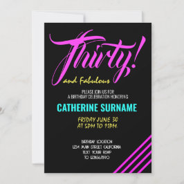 Invitación Celebración de la fabulosa fiesta de cumpleaños nú