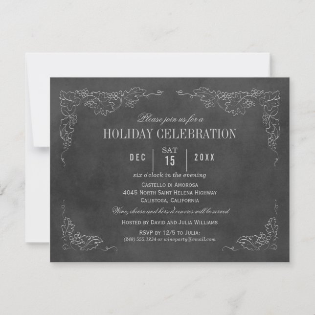 Invitación Celebración de la festividad de la pizarra negra r (Anverso)
