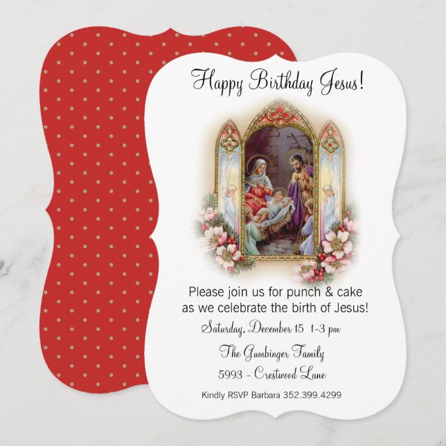 Invitación Celebración de la fiesta de cumpleaños de los navi (Anverso / Reverso)
