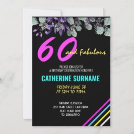 Invitación Celebración de la fiesta de cumpleaños fabulosa nú
