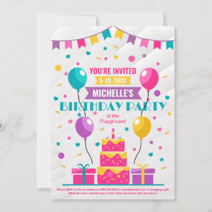 Invitación Celebración de la fiesta de cumpleaños Globos