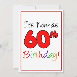 Invitación Celebración de la fiesta de cumpleaños número 60 d