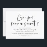 Invitación Celebración de la fiesta de cumpleaños sorpresa<br><div class="desc">¿Puedes guardar un secreto? Estamos lanzando una tarjeta de invitación de fiesta sorpresa. ¿Planeando la celebración de la fiesta de cumpleaños de tu amada familia? Invite a los huéspedes con esta tarjeta de invitación perfecta. Añade tus detalles en letras o letras negras coincidentes.</div>