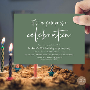 Invitación Celebración de la fiesta de cumpleaños sorpresa