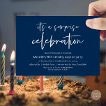 Invitación Celebración de la fiesta de cumpleaños sorpresa<br><div class="desc">Es una tarjeta de invitación para celebración de cumpleaños sorpresa. ¿Planeando la celebración de la fiesta de cumpleaños de tu amada familia? Invite a los huéspedes con esta tarjeta de invitación perfecta.</div>