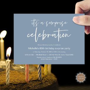 Invitación Celebración de la fiesta de cumpleaños sorpresa