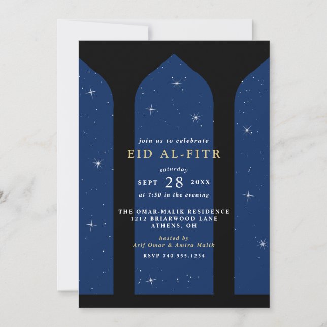 Invitación Celebración de la Fiesta de Eid al-Fitr (Anverso)