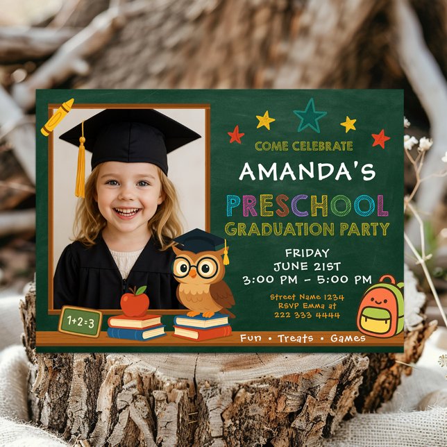 Invitación Celebración de la fiesta de graduación preescolar (Subido por el creador)
