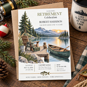 Invitación Celebración de la fiesta de jubilación de pesca en