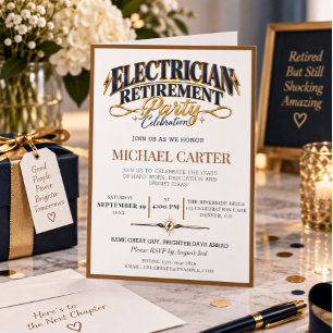 Invitación Celebración de la fiesta de jubilación del electri