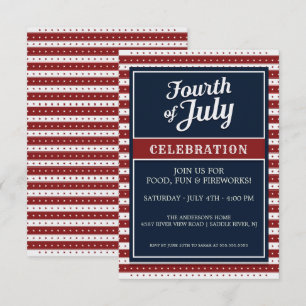 Invitación Celebración de la fiesta del Cuatro de Julio Estre