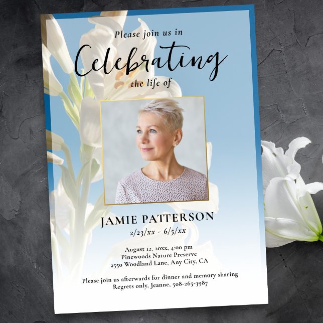 Invitación Celebración de la Flor de Liliana Fotos Funeral de (Subido por el creador)