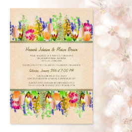 Invitación Celebración de la floral de primavera recién casad