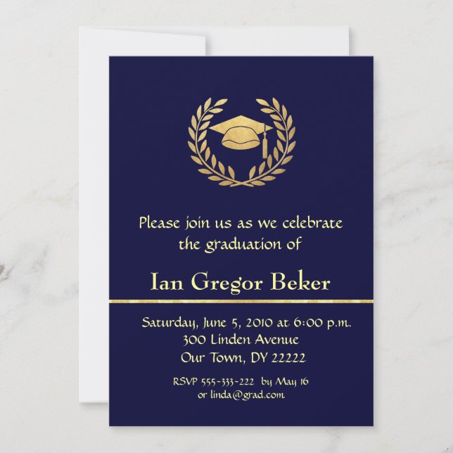 Invitación Celebración de la graduación (Anverso)