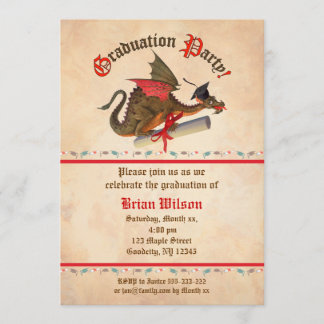 Invitación Celebración de la graduación del dragón