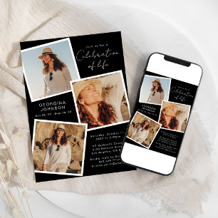 Invitación Celebración De La Instantánea De La Foto De La Mem