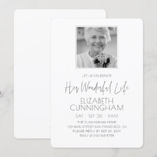 Invitación Celebración de la moderna foto conmemorativa de su