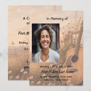 Invitación Celebración de la música de guitarra en el servici