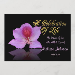 Invitación Celebración de la orquídea de la lavanda de la