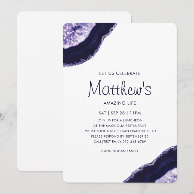 Invitación Celebración de la Piedra Mineral Natural de la Vid (Anverso / Reverso)