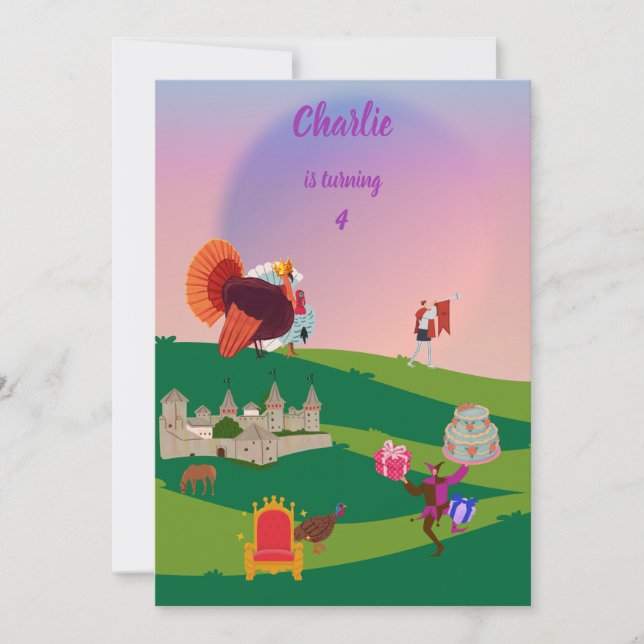 Invitación Celebración de la Real Turquía en el cumpleaños de (Anverso)