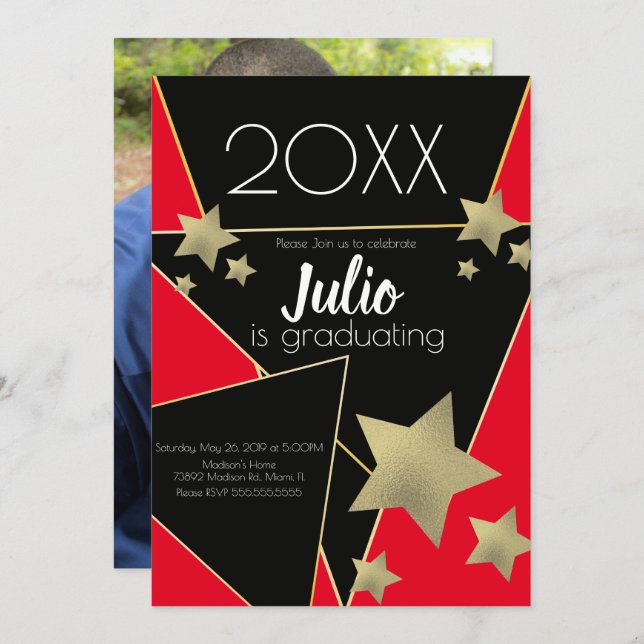 Invitación Celebración de la universidad de graduación de la  (Anverso / Reverso)