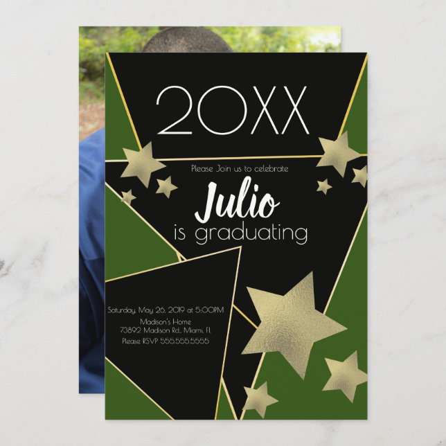 Invitación Celebración de la universidad de graduación de la  (Anverso / Reverso)