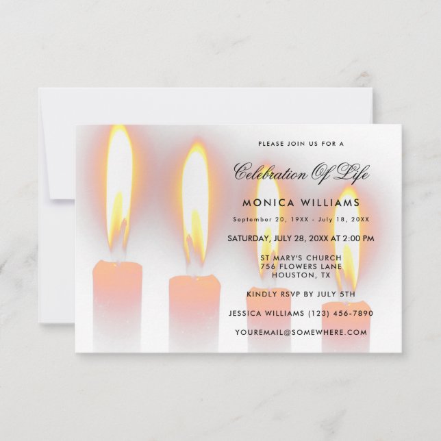 Invitación Celebración De La Vida (Anverso)