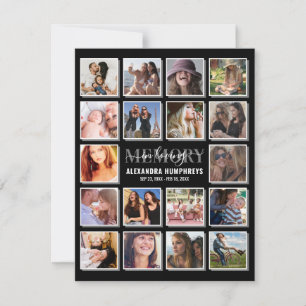 Invitación Celebración de la Vida 18 Foto Funeral