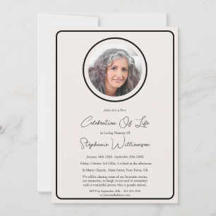 Invitación Celebración de la Vida 6 Foto Servicio Funerario