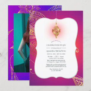 Invitación Celebración de la vida árabe de Bollywood con pape