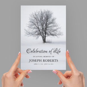 Invitación Celebración de la Vida   Árbol Funeral