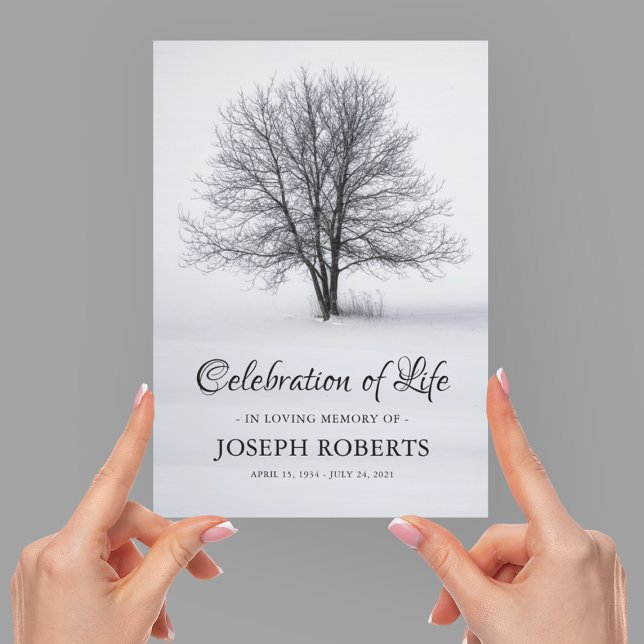 Invitación Celebración de la Vida | Árbol Funeral (Subido por el creador)